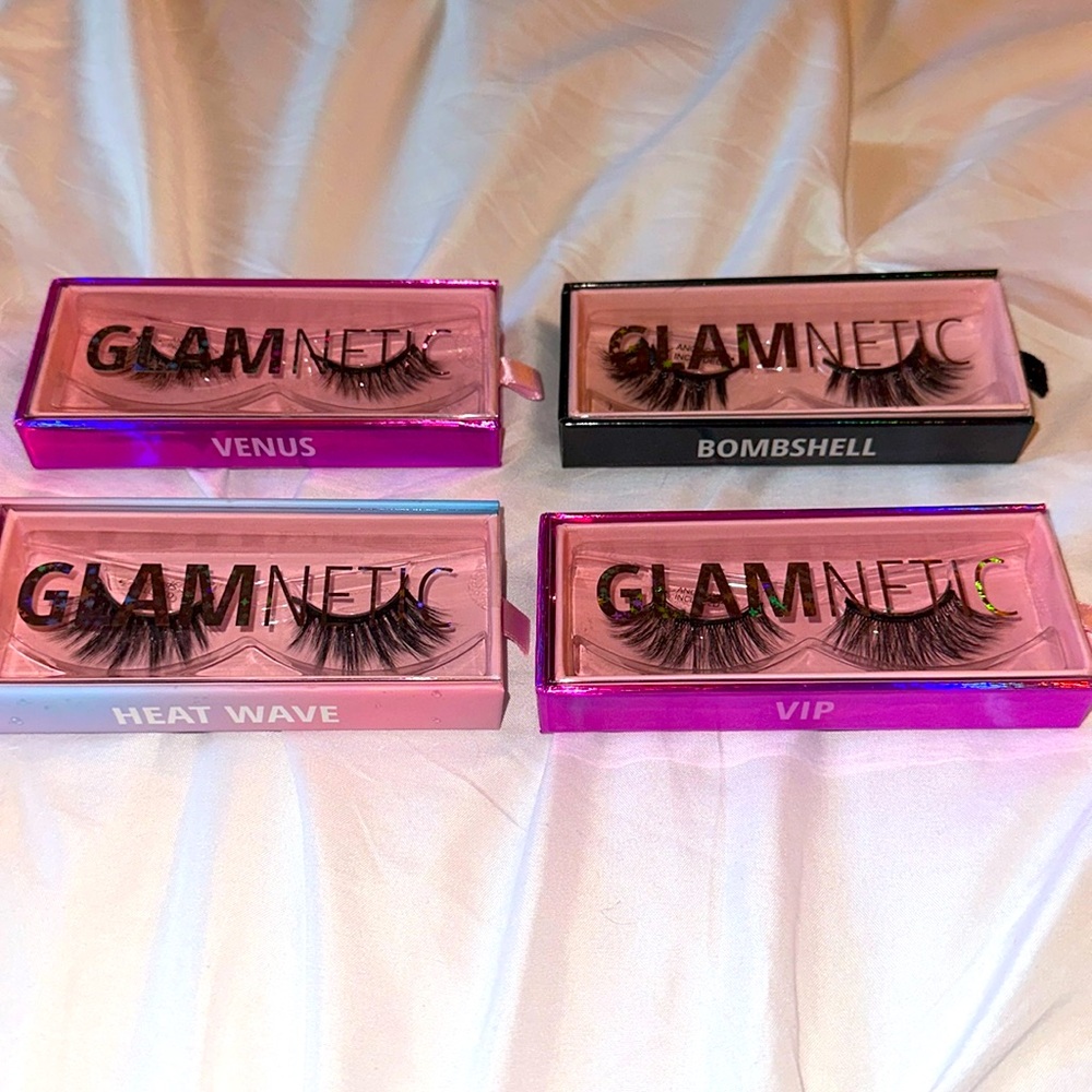 Glamnetic lashes. Venus, bombshell, heatwave, VIP. brand new